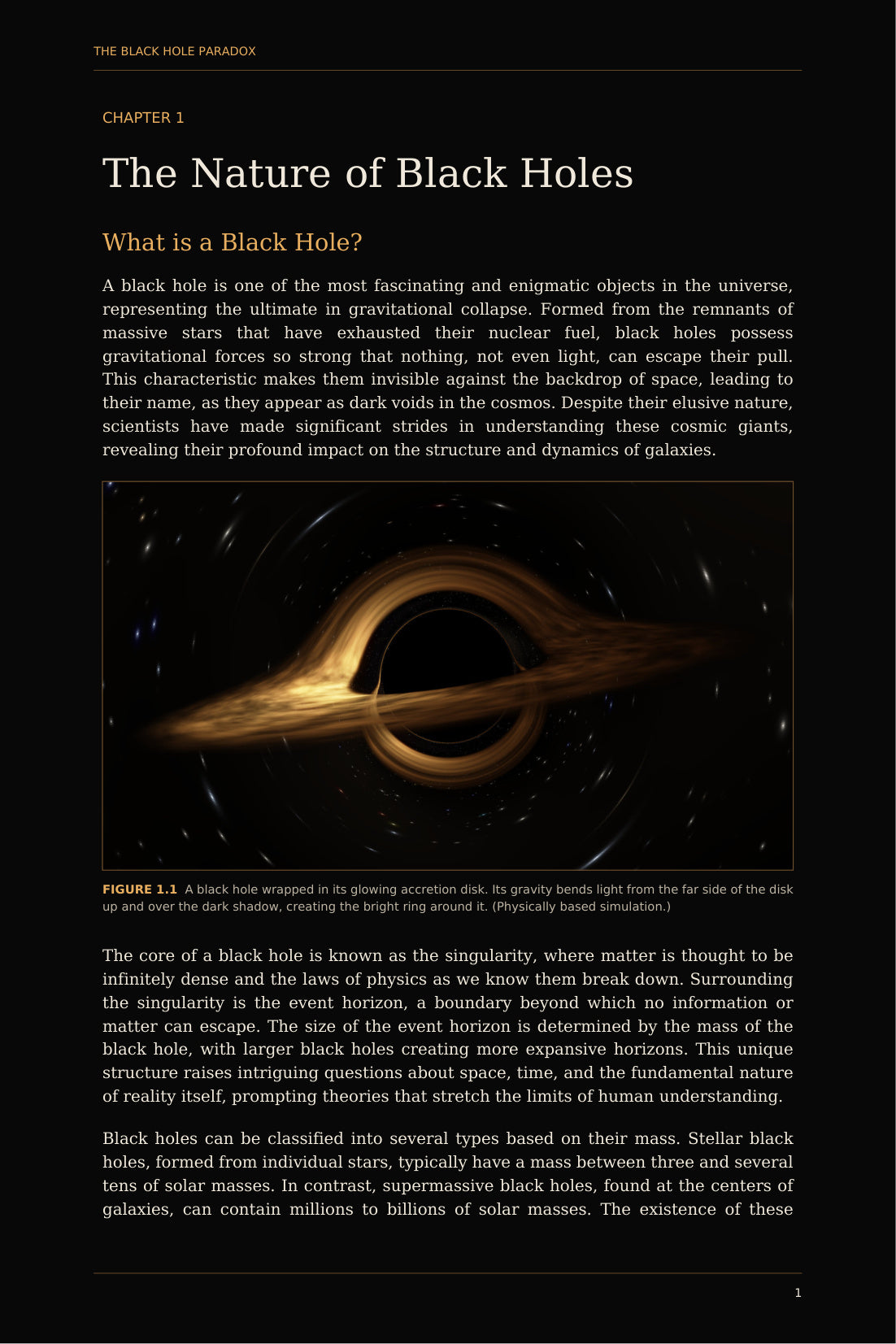 Chapter 1 · The Nature of Black Holes